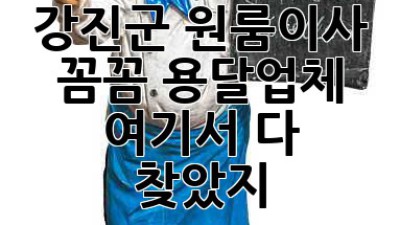 강진군 원룸이사, 꼼꼼 용달업체 여기서 다 찾았지! 🚚💨